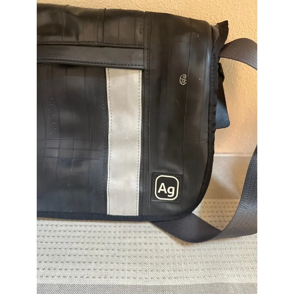 Alchemy Goods Upcycled Bike Tires Tubes Crossbody Bag Black